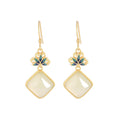 Lotus White Jade Earrings-Purity and Perfection