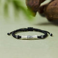 Bamboo Joint 999 Fine Silver Braided Cord Bracelet-Steadfast Growth