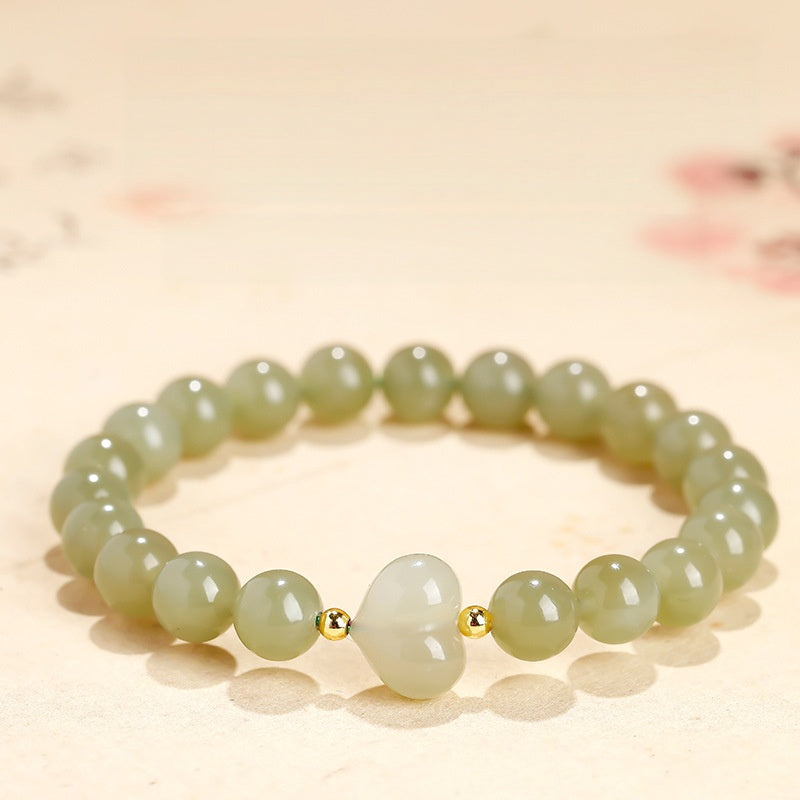 Hetian Jade Peach Bracelet-Quiet Well-Being