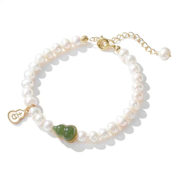 Natural Pearl Jade Calabash Bracelet-Inner Peace