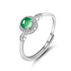 Grade A Jade Wealth Silver Ring(Adjustable)