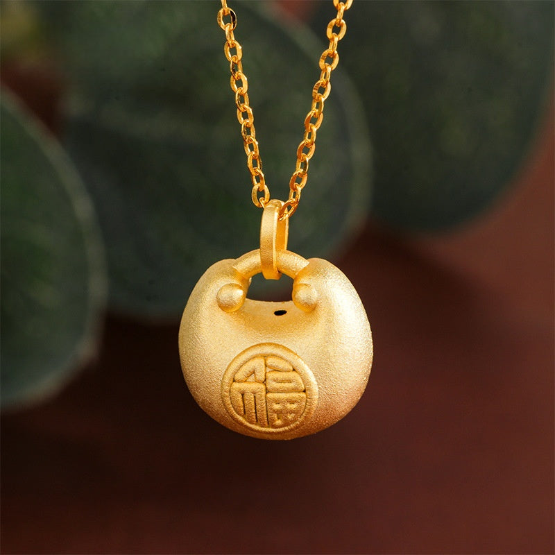 Longevity Blessing Lock Silver Necklace – Peace, Love & Lasting Happiness