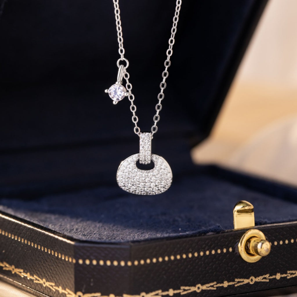 Sterling Silver Purse Necklace-A Little Everyday Sparkle