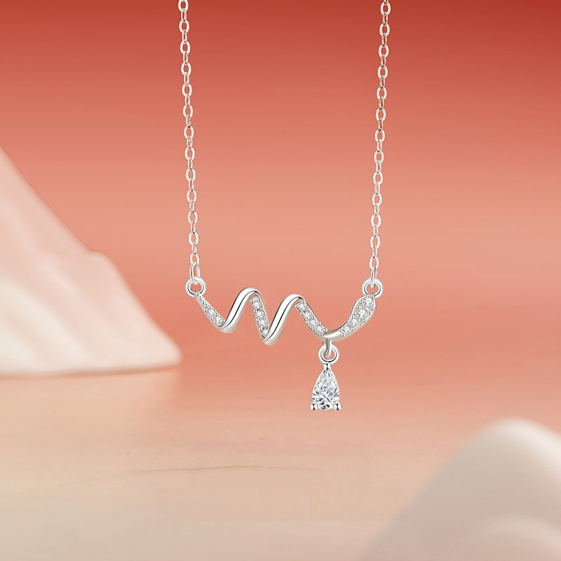 Dancing Snake Silver Necklace-Blessings & Prosperity