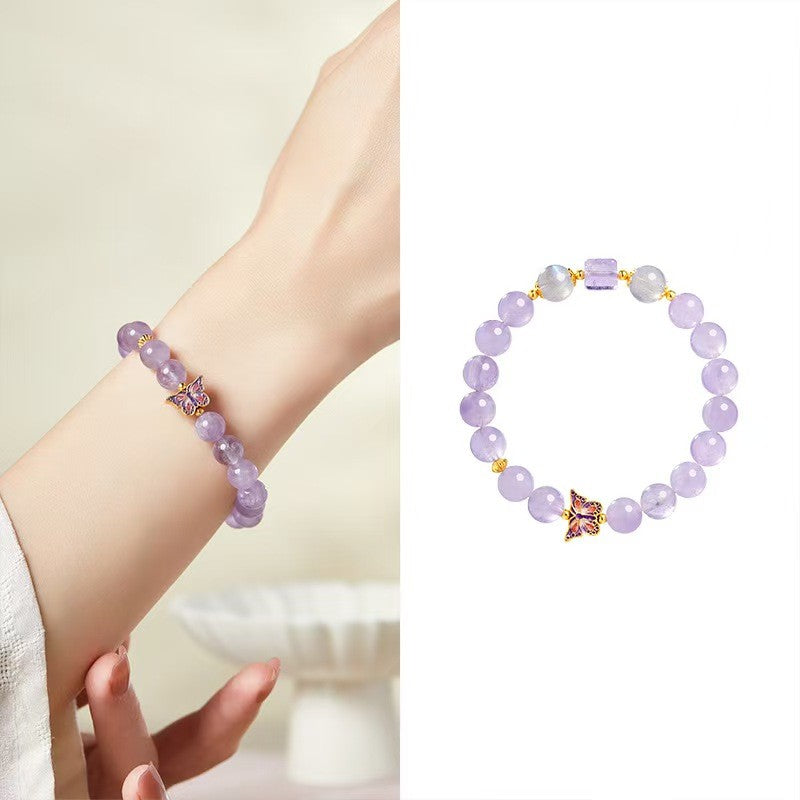 Sweet Butterfly Amethyst Bracelet-transformation and joy