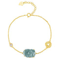 Pixiu Wealth Coin Bracelet-Natural Ice Jade