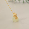 White Jade Pixiu Wealth Necklace
