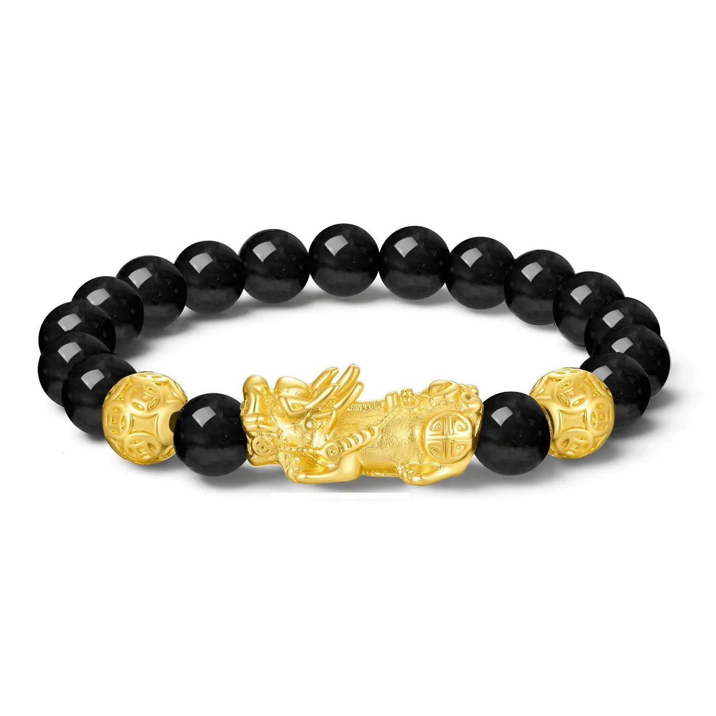 Prosperity in Focus-24K Gold-Plated Pixiu Bracelet