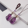 Protective Blessing Amethyst Pixiu Keychain & Phone Charm