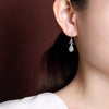 White Jade Ruyi Pipa Earrings-Good Fortune and Prosperity