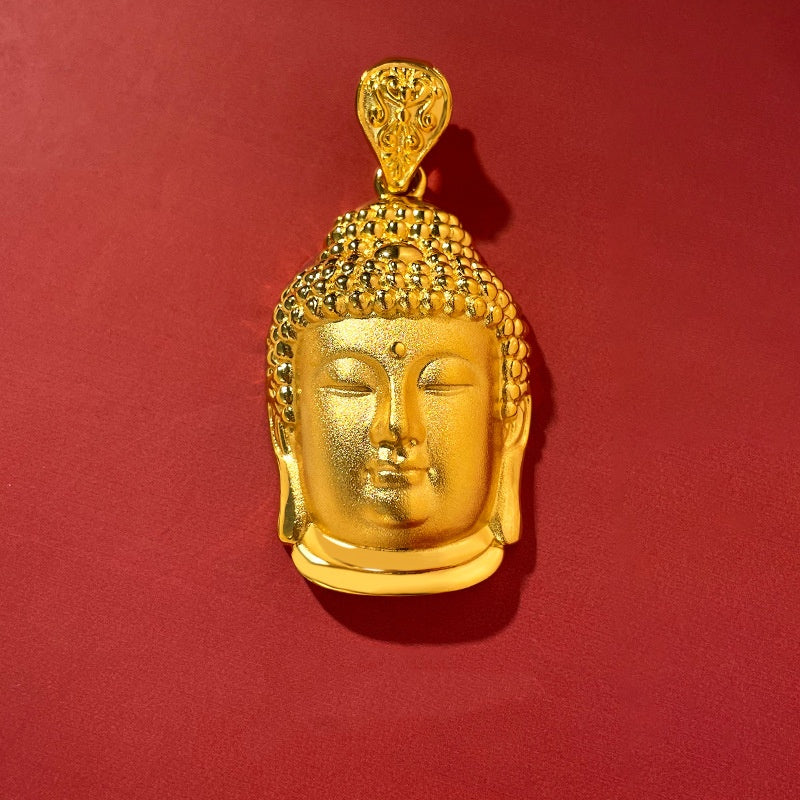 Peaceful Harmony-Buddha Head Copper Pendant
