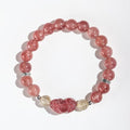 Strawberry Quartz Pixiu Wealth Bracelet -Attract Luck