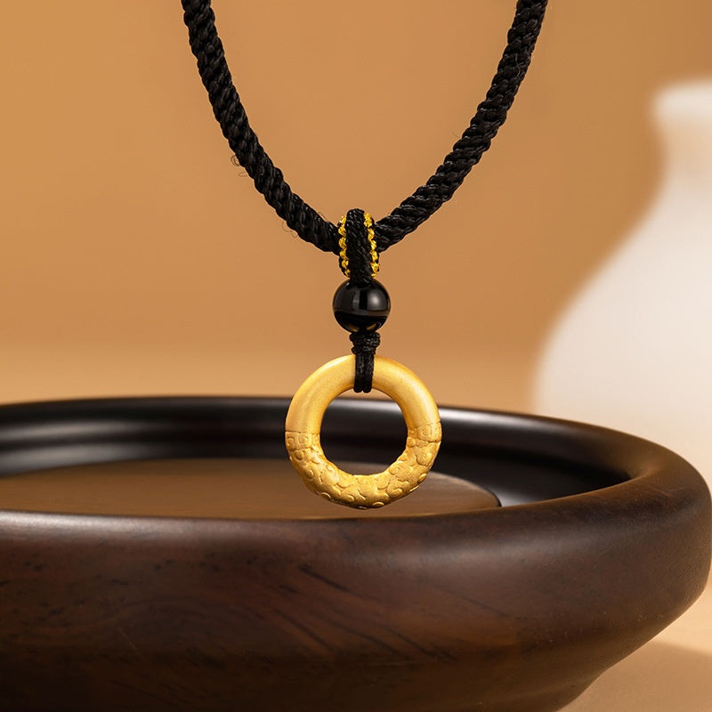 Cloud Peace Ring Cord Necklace-Wishes for Peace