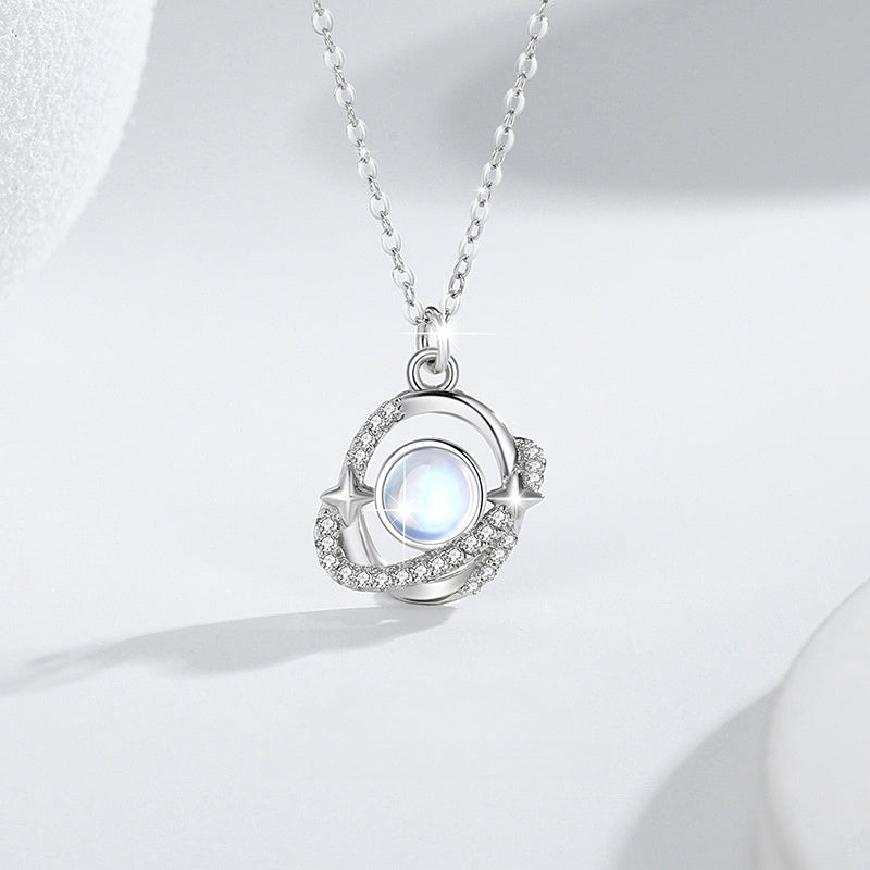 You Are My Universe-Star & Planet Sterling Silver Necklace