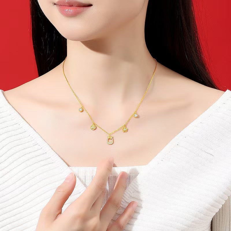 Money-Bloom Horse Necklace – S925 Gold Plated · Fortune, Luck & New Beginnings