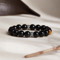 Calm Strength-Double Fish Obsidian and Tiger's Eye Bracelet