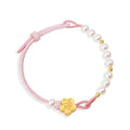 Natural Pearl Sakura Handmade Rope Bracelet-Inner Peace