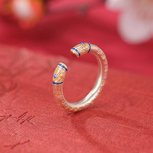 Heart Sutra Silver Ring-Wisdom and Enlightenment