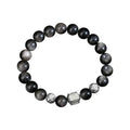 Tibetan Six True Words Obsidian Men`s Bracelet-Protection&Luck