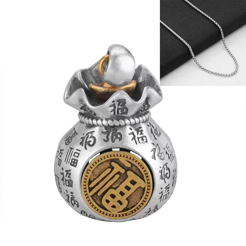 Lucky Money Bag Pendant-Good Fortune Charm Hanging