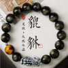 999 Silver Pixiu Gold Obsidian Bracelet-Attract Luck