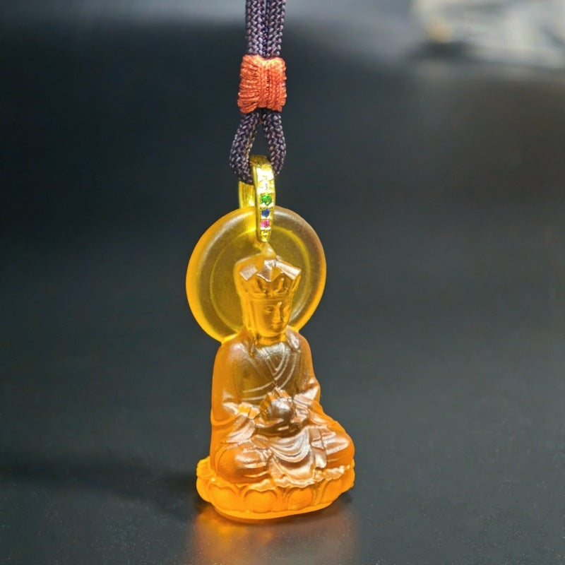 Ksitigarbha Glaze Pendant–Compassion, Protection & Steadfast Guidance