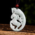 Dragon and Horse Jade Pendant-Fengshui Luck