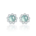 Natural Jadeite Studs Earrings-Inner Peace