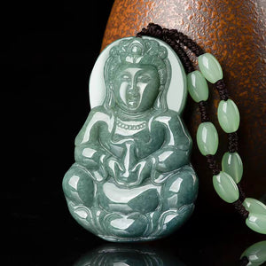 Guan Yin Avalokiteshvara Jade Pendant Necklace-Compassion