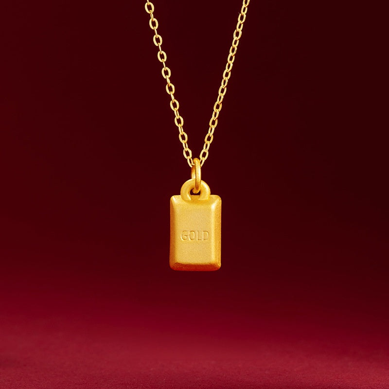Gold Bar Necklace-A Wish for Prosperity