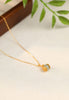 Gentle Essence Hetian Jade Pendant Necklace– S925 Sterling Silver with Ancient Gold Finish