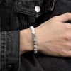 White Turquoise Beads Silver Pixiu Bracelet-Attract Luck