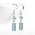 Natural White Jadeite Earrings-Peace of mind