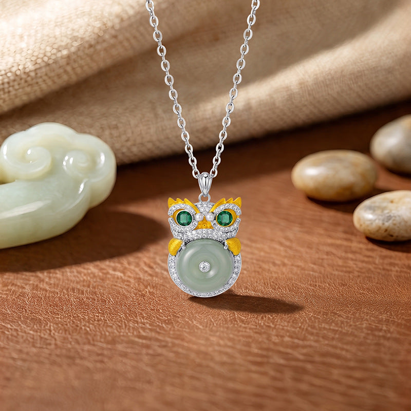 Dancing Lion Nephrite Jade Necklace-Courage & Prosperity
