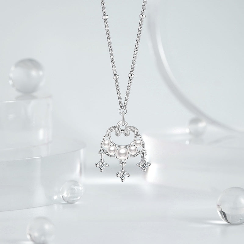 Ruyi Lock Pearl Necklace-Wishes for Peace & Happiness