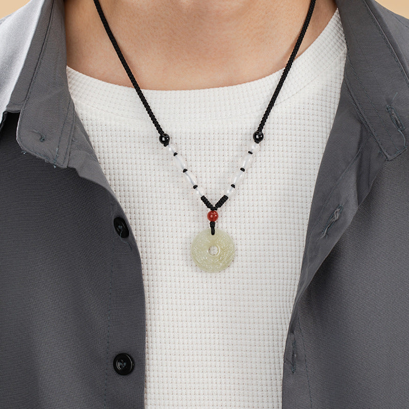 Peace & Prosperity-Pixiu Nephrite Jade Pendant Necklace