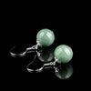 Green Jade Earrings-Grade A Jade