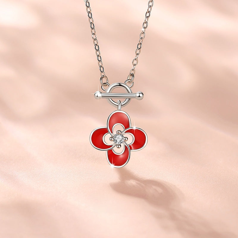 May We Stay Together-Four Leaf Clover Sterling Silver Necklace