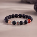 Lava Stone Red Quartz Bracelet-Grounded Radiance