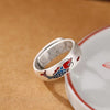 Koi Fish Enamel Silver Ring-Luck Prosperity