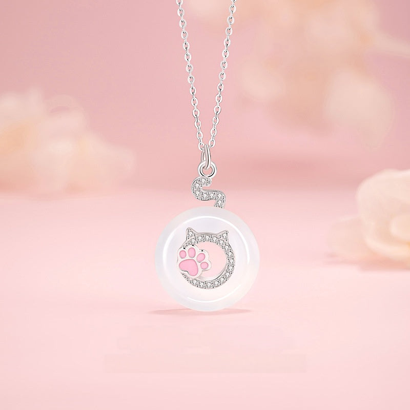 Cat Paw Chalcedony Necklace-A Little Guardian