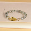 Natural Citrine Pixiu & Green Phantom Quartz Beaded Bracelet