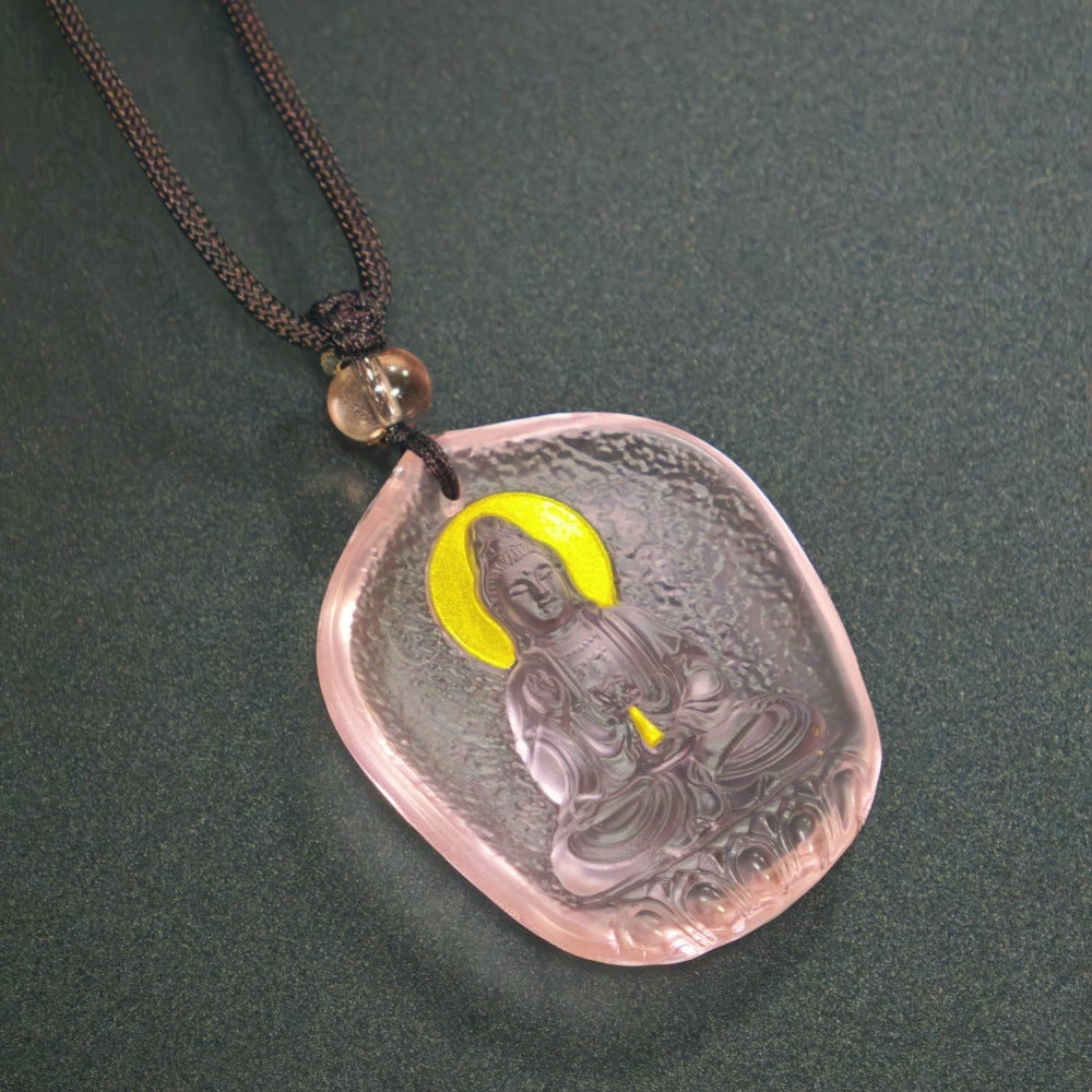 ure Water Guanyin Bodhisattva Liuli Pendant (Aura Halo Edition)