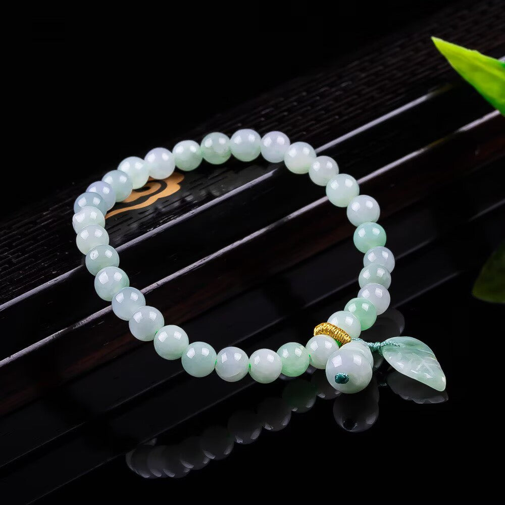 Natural Jade Gourd Blessing Harmony Bracelet