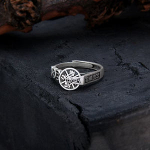 Spinning Wealth Coin Vintage Silver Ring-Attract Luck