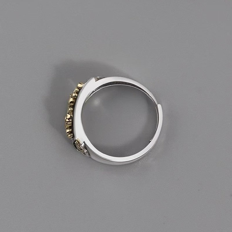 Wealth Pixiu Abacus Men Silver Ring-Career & Business Luck