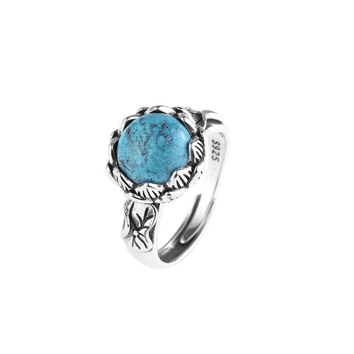 A Lasting Bloom-Lotus S925 Silver Adjustable Ring