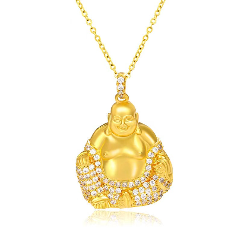 Laughing Buddha Lucky Pendant Necklace