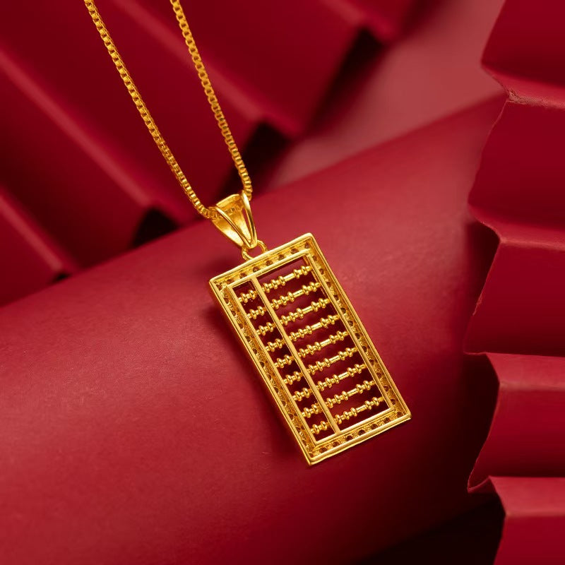 Golden Abacus Necklace -Wealth&Prosperity
