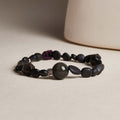 Rainbow Obsidian Six-Syllable Mantra Braided Bracelet-Peace and Fulfillment